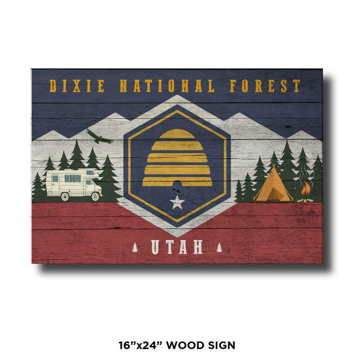 Utah Camping Flag Dixie National Forest