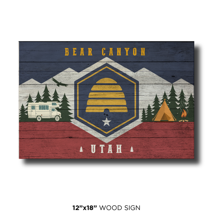Utah Camping Flag Bear Canyon