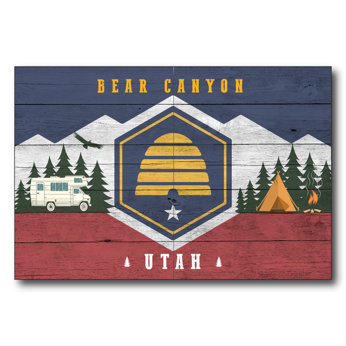 Utah Camping Flag Bear Canyon