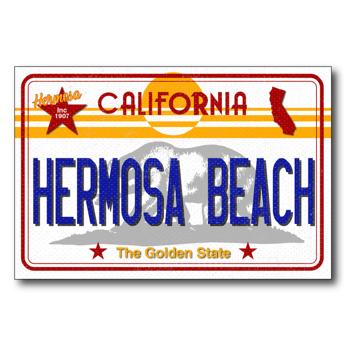 CA License Plate Hermosa Beach