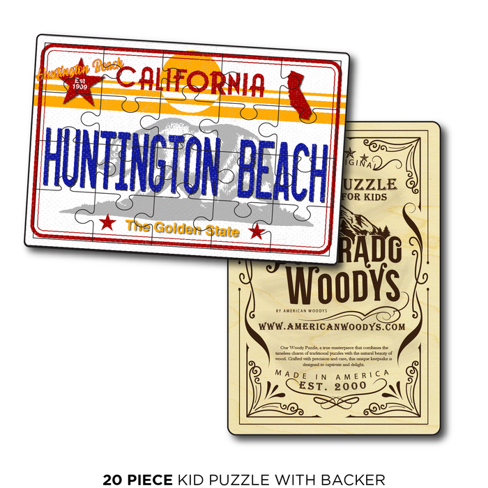 CA License Plate Huntington Beach