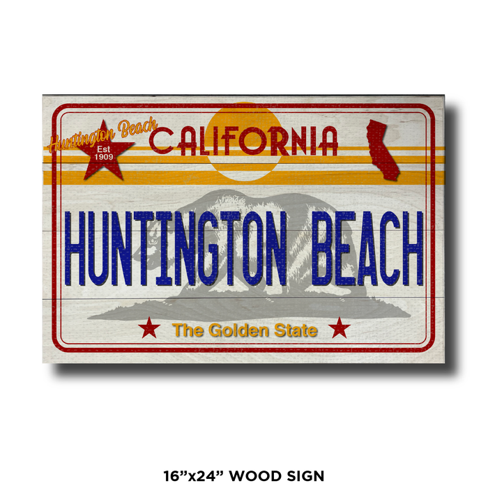 CA License Plate Huntington Beach