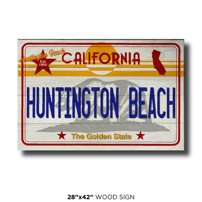CA License Plate Huntington Beach
