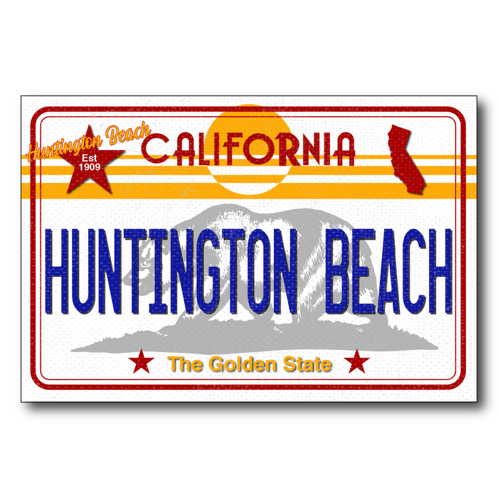 CA License Plate Huntington Beach