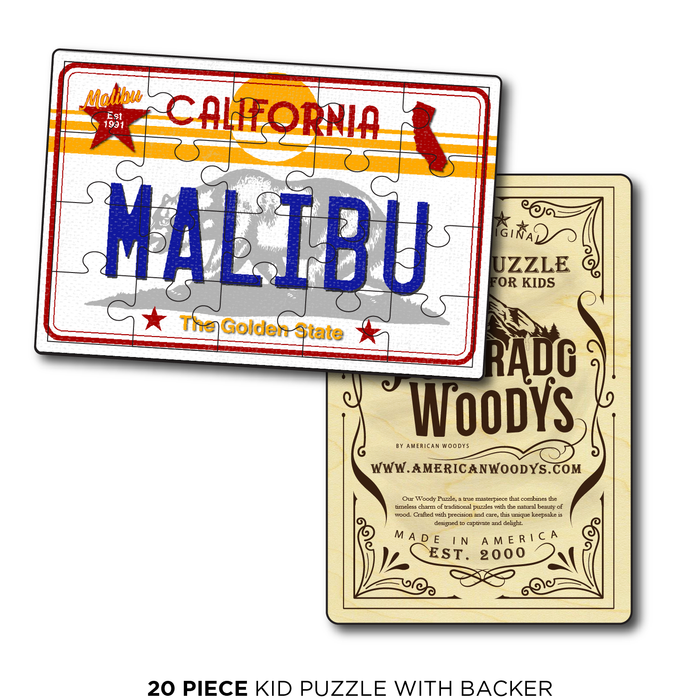 CA License Plate Malibu