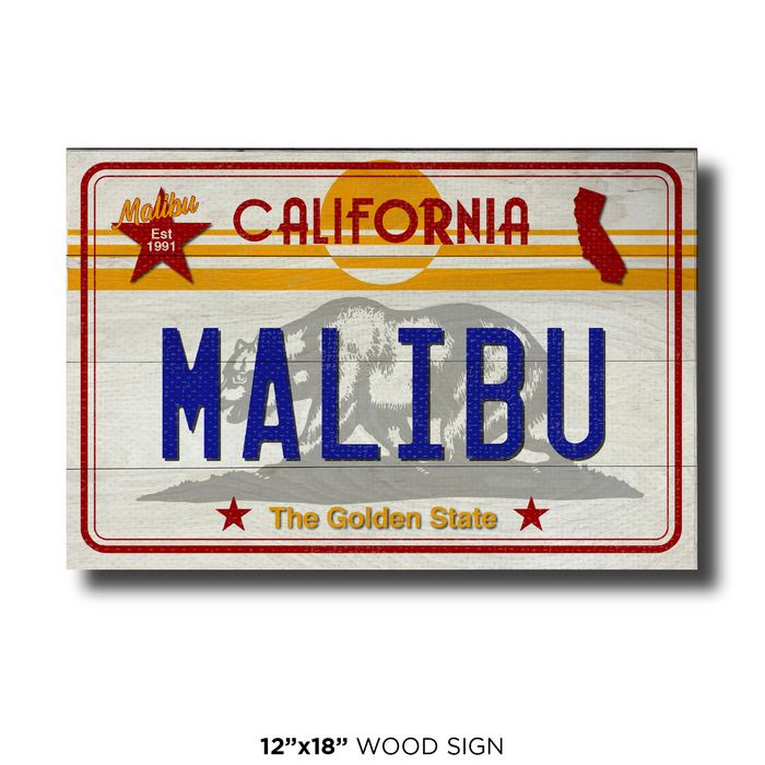 CA License Plate Malibu