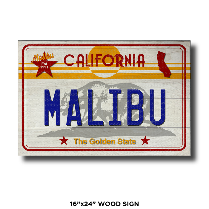 CA License Plate Malibu