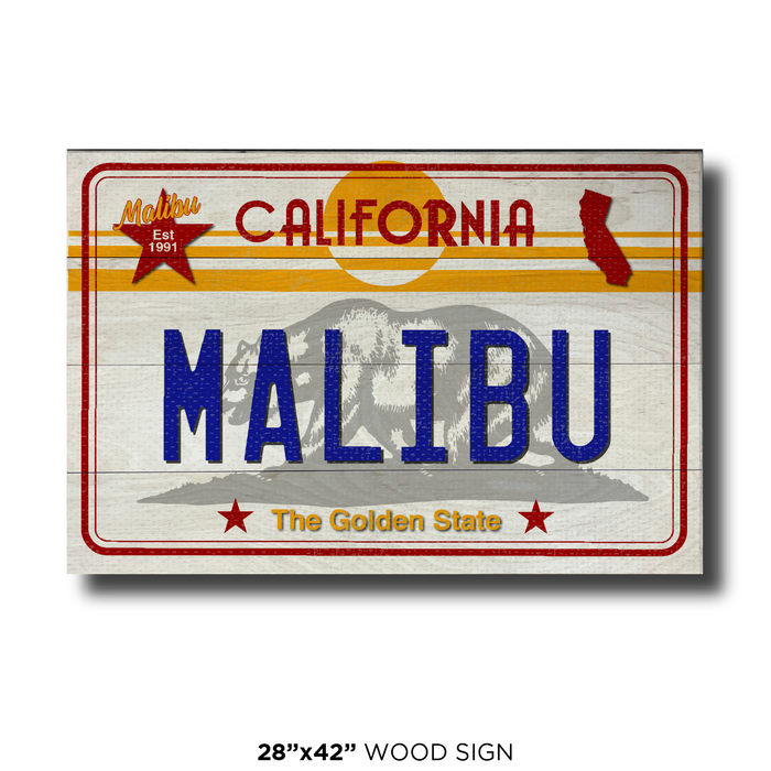 CA License Plate Malibu