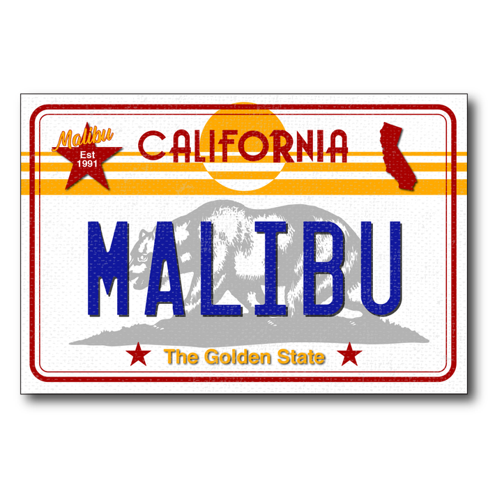 CA License Plate Malibu