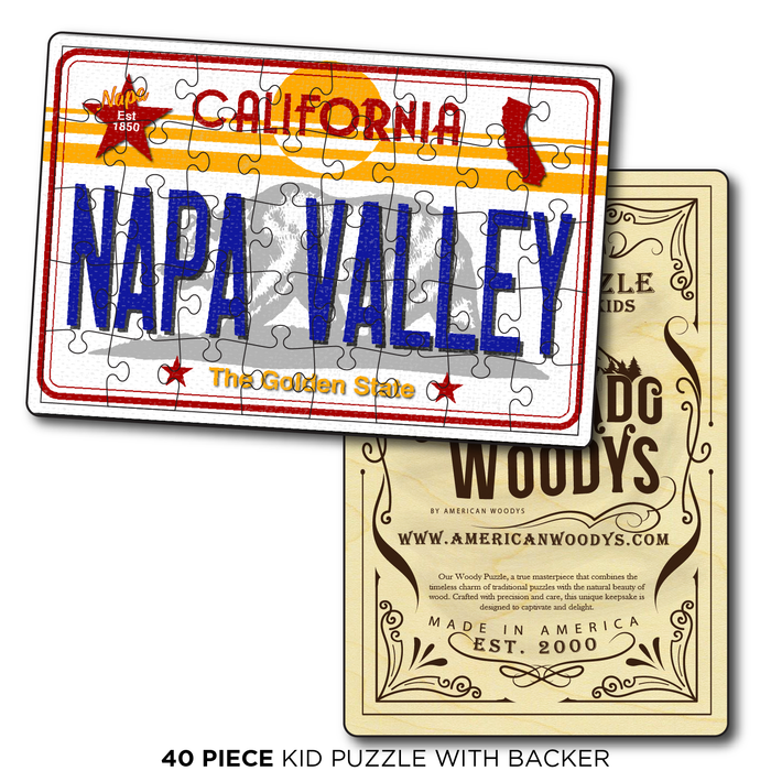 CA License Plate Napa Valley
