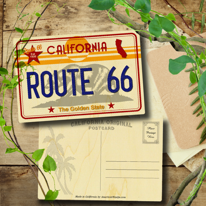 CA License Plate Route 66