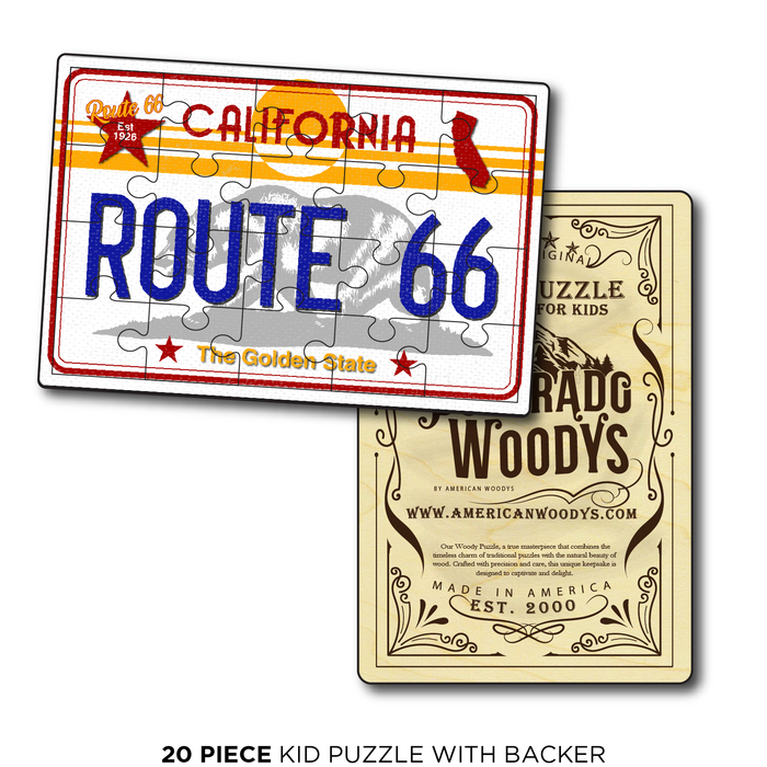 CA License Plate Route 66