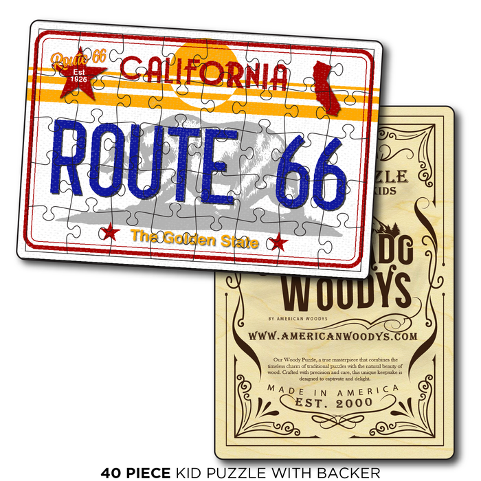 CA License Plate Route 66