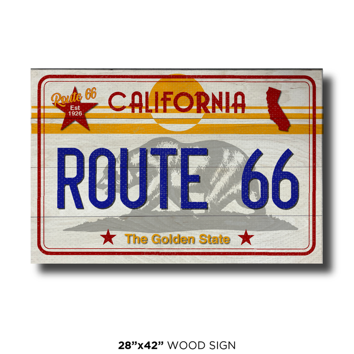 CA License Plate Route 66