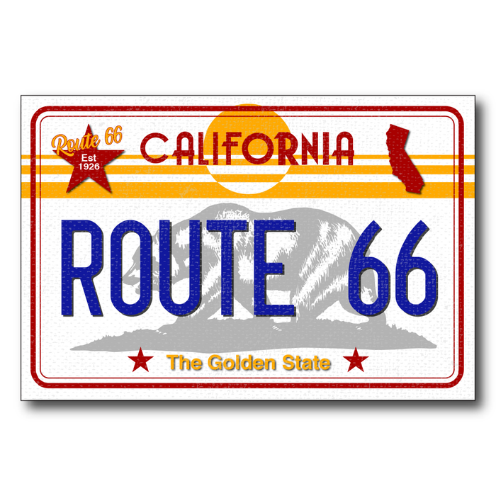 CA License Plate Route 66