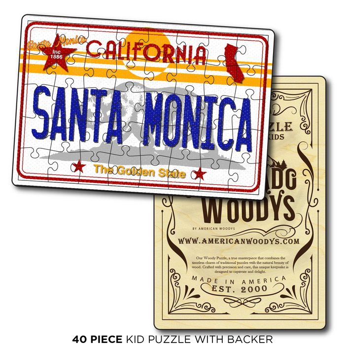 CA License Plate Santa Monica