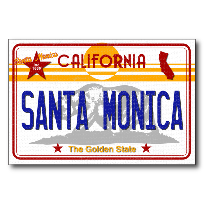 CA License Plate Santa Monica