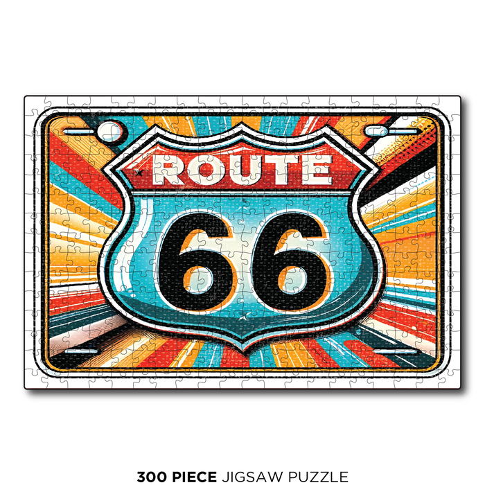 Route 66 Retro Bright License