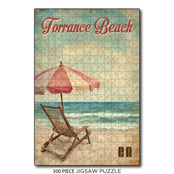 Vintage Chair and Umbrella Torrance Beach