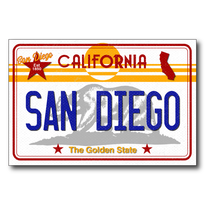 CA License Plate San Diego