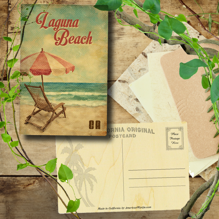 Vintage Chair and Umbrella Laguna Beach