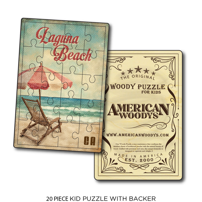 Vintage Chair and Umbrella Laguna Beach