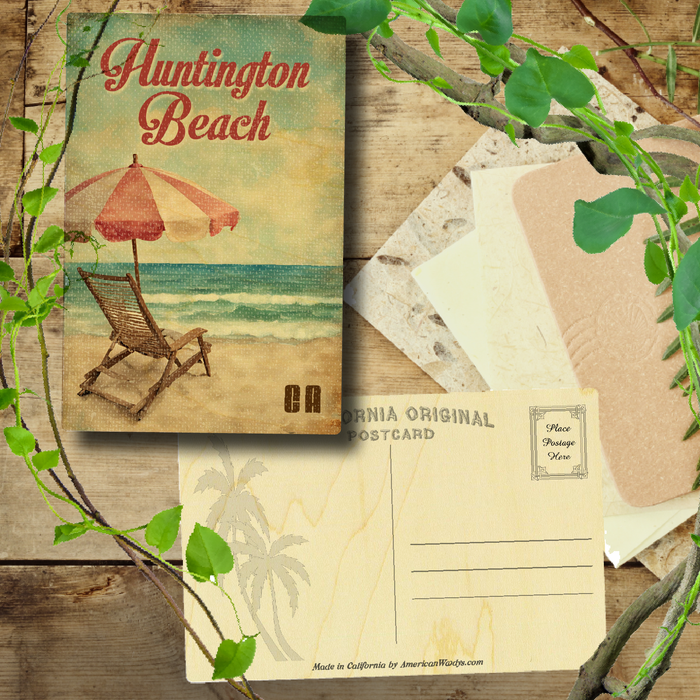 Vintage Chair and Umbrella Huntinton Beach
