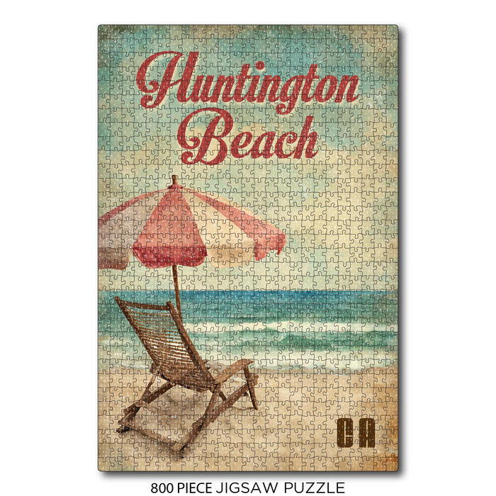 Vintage Chair and Umbrella Huntinton Beach