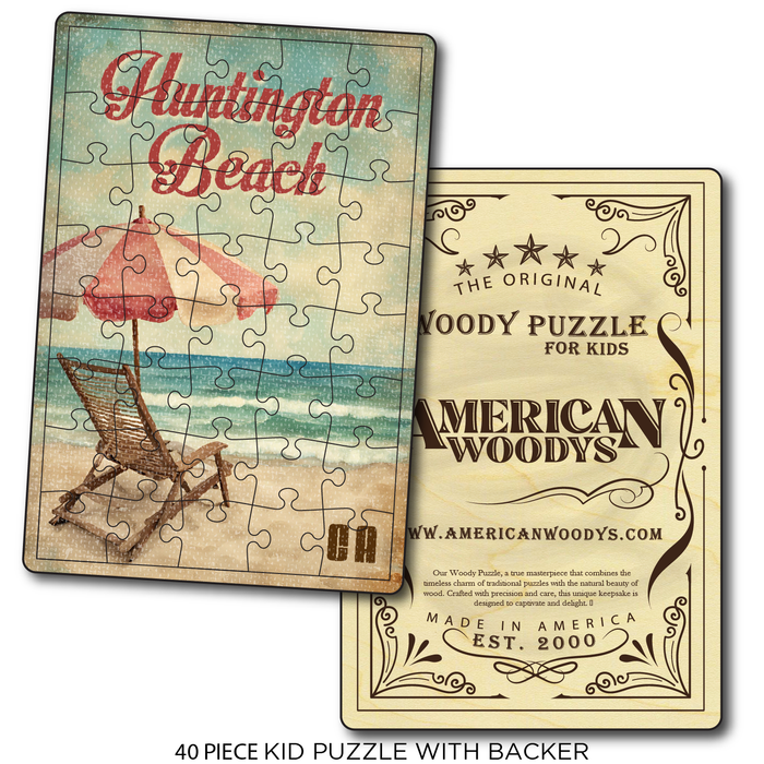 Vintage Chair and Umbrella Huntinton Beach