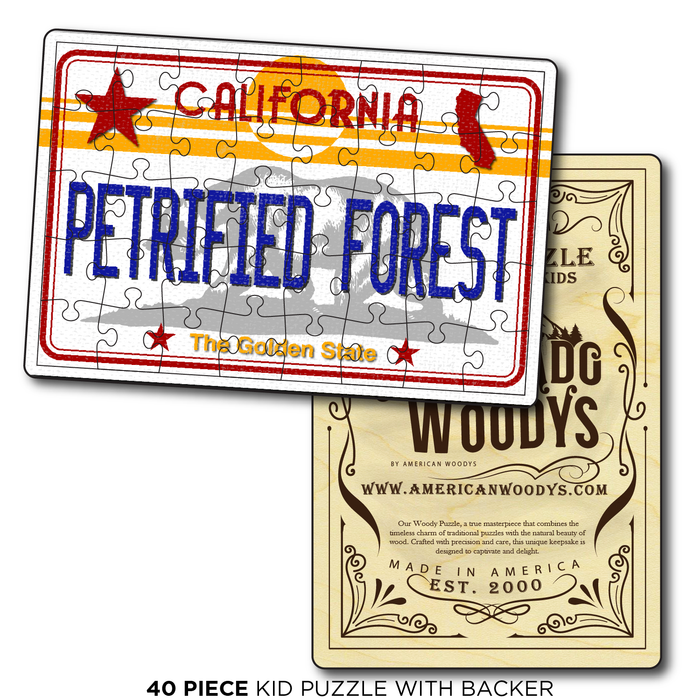 CA License Plate Petrified Forest