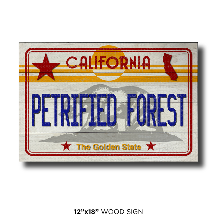 CA License Plate Petrified Forest