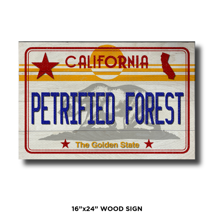 CA License Plate Petrified Forest