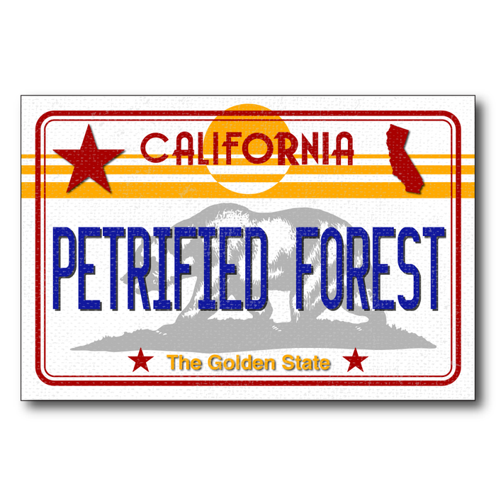 CA License Plate Petrified Forest