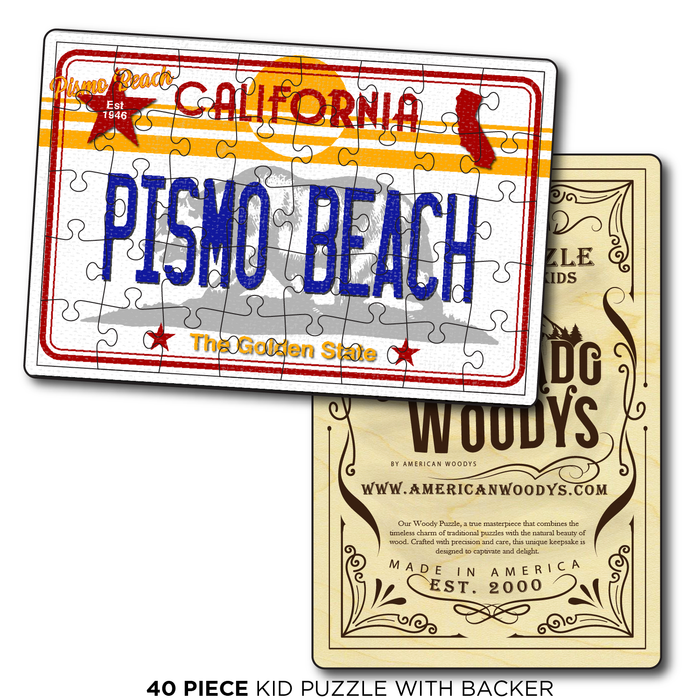 CA License Plate Pismo Beach