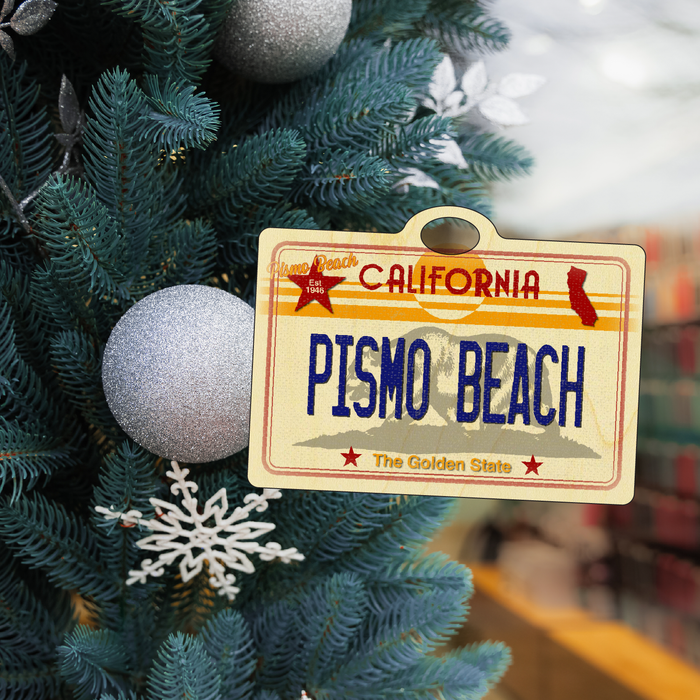 CA License Plate Pismo Beach