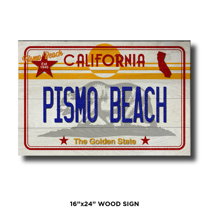 CA License Plate Pismo Beach