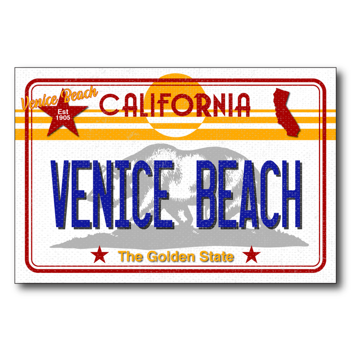 CA License Plate Venice Beach