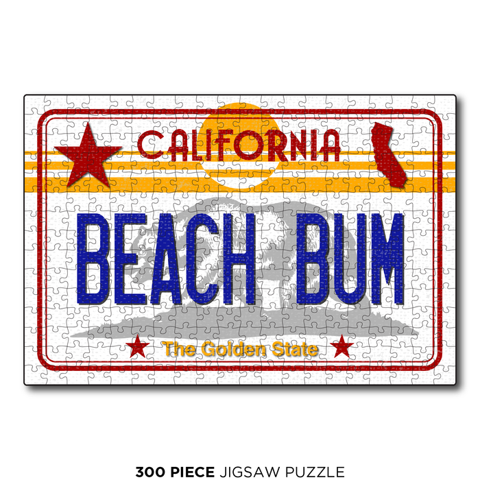 CA License Plate Beach Bum