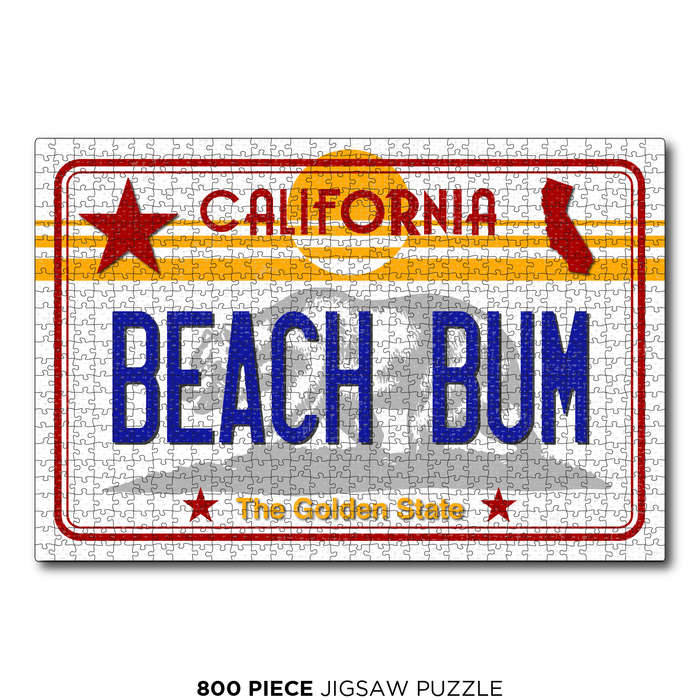 CA License Plate Beach Bum