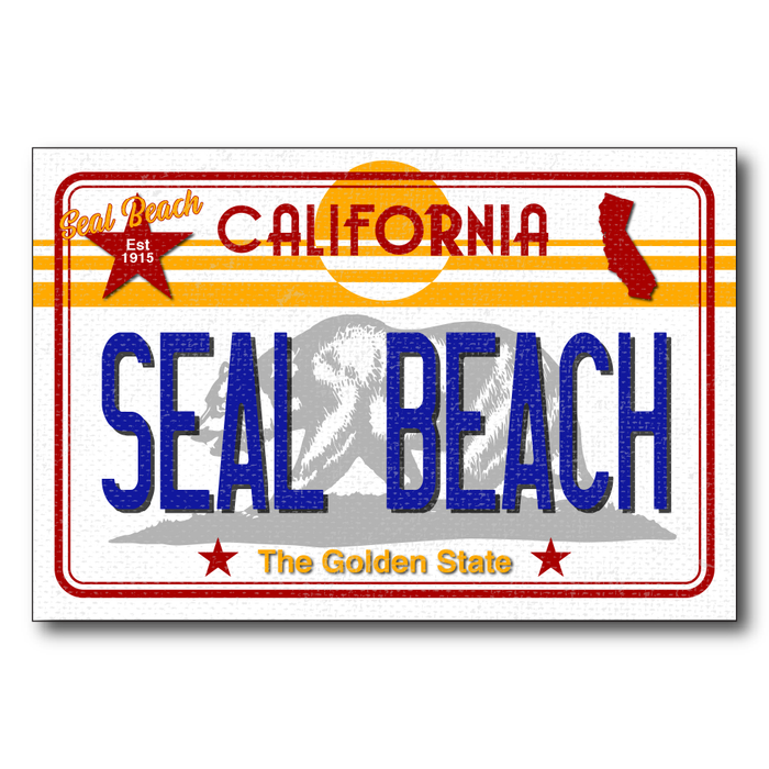 CA License Plate Seal Beach