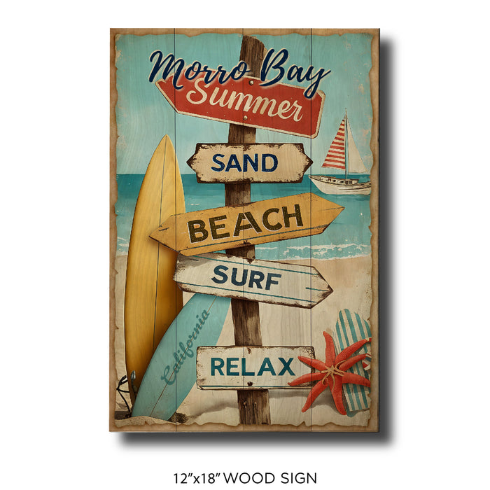 Morro Bay Beach Signs