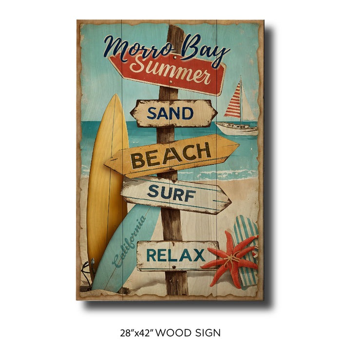 Morro Bay Beach Signs