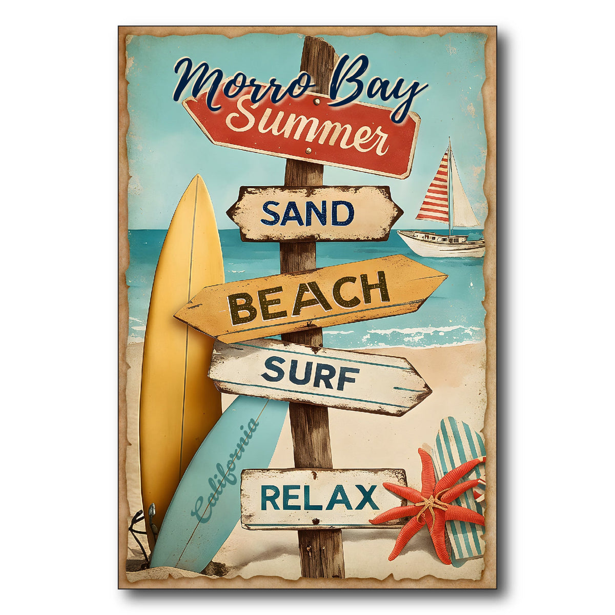 Morro Bay Beach Signs — American Woodys