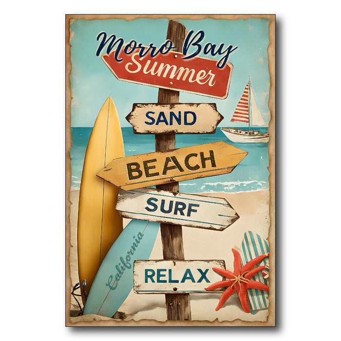 Morro Bay Beach Signs