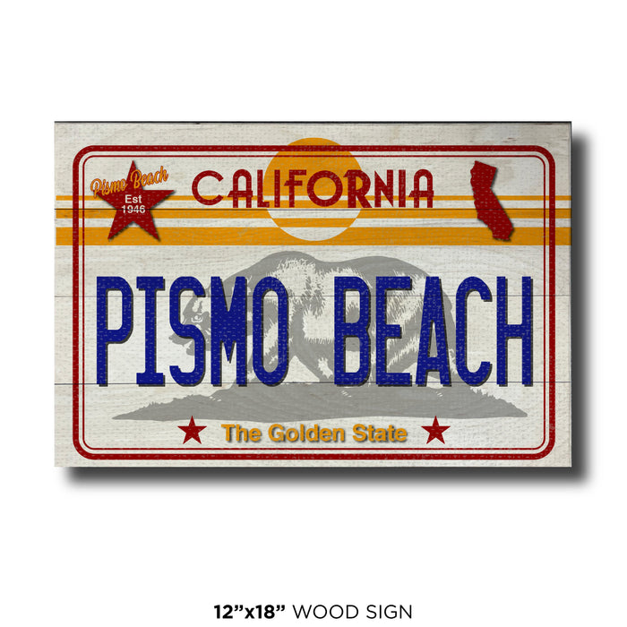 Pismo Beach CA License Plate