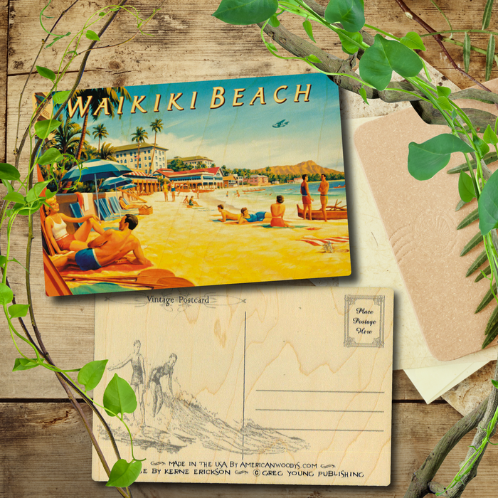 Waikiki Beach Postcard