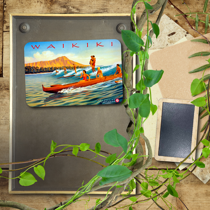 Waikiki Canoe Ride Magnet