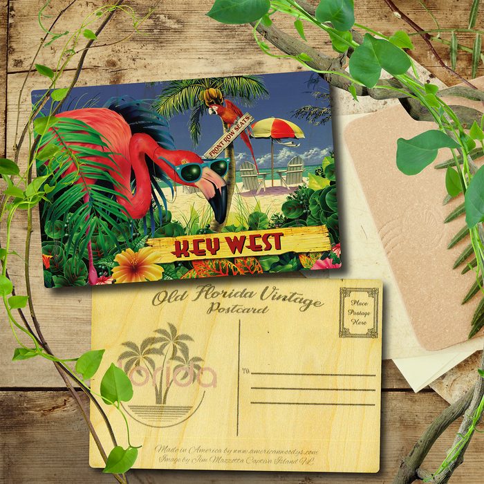 Key West Flamingo Postcard