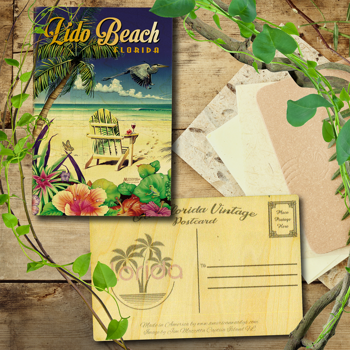 Lido Key Wine on da Beach Postcard