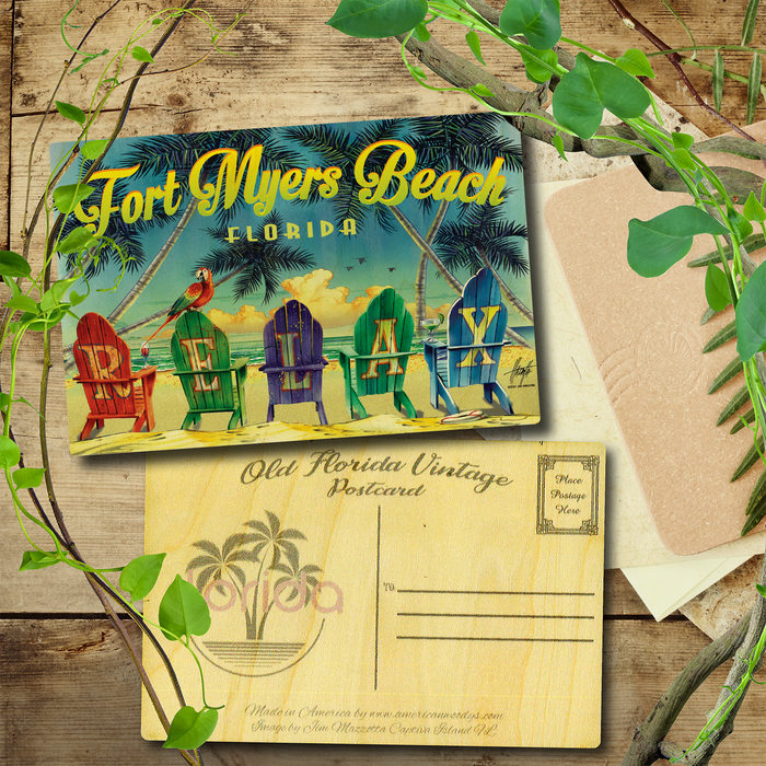 Fort Myers Relax Chairs Postcard